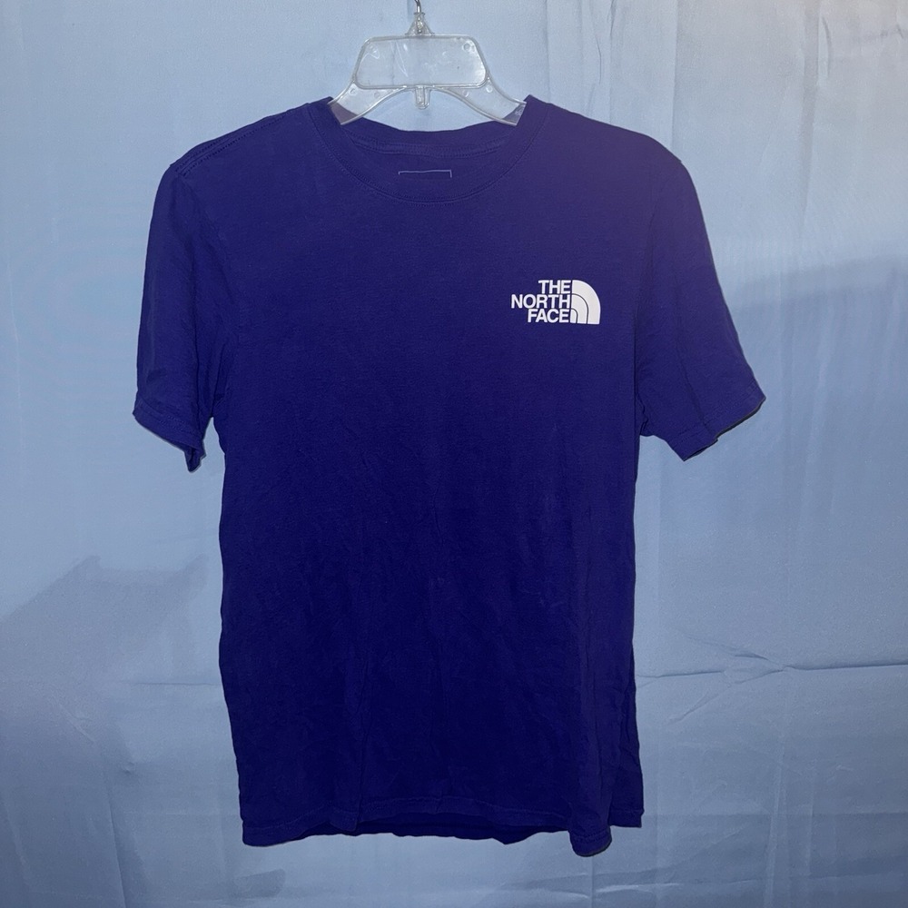 THE NORTH FACE T Shirt Adult Small Cotton Purple Grape White Graphic Outdoor